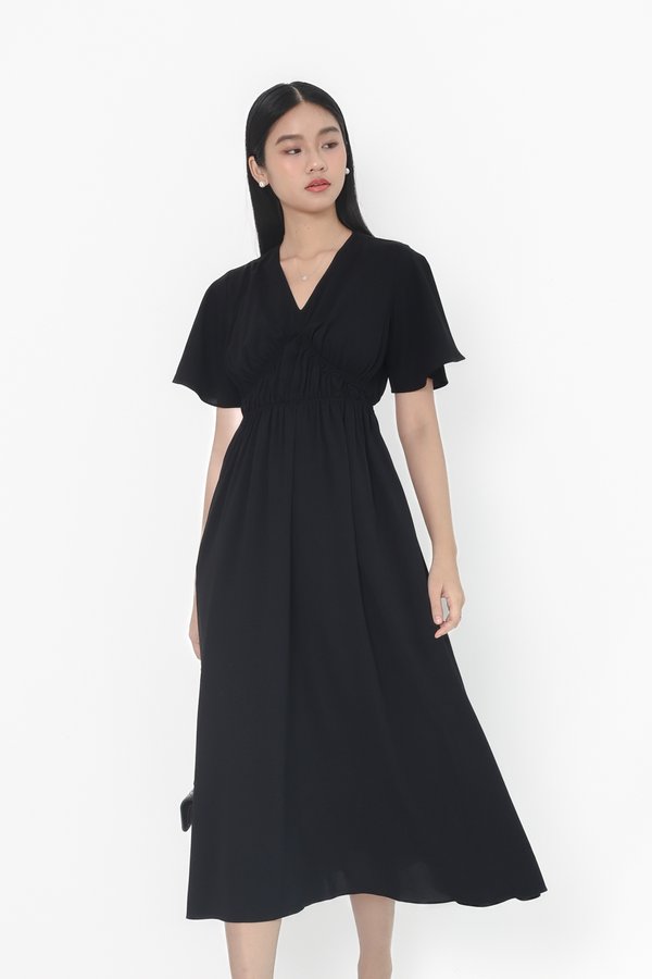 *TPZ* ELINA FLUTTER MAXI IN BLACK