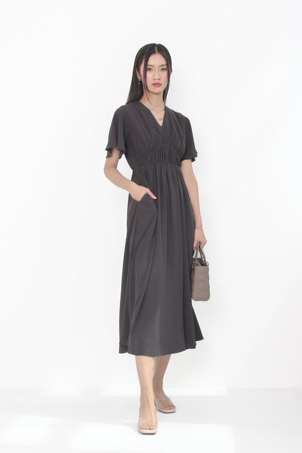 *TPZ* ELINA FLUTTER MAXI IN GUNMETAL