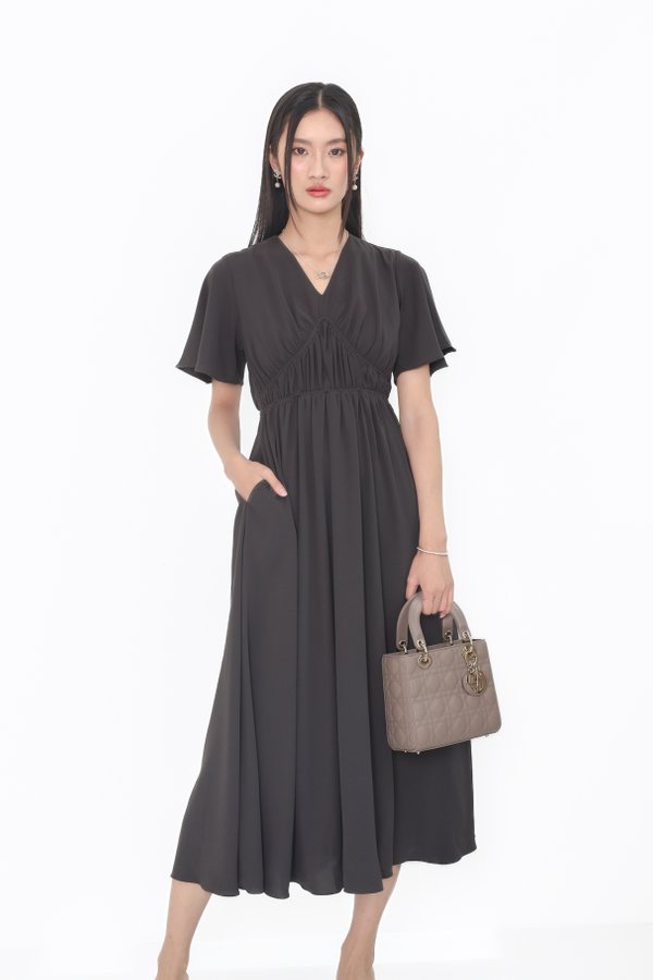 *TPZ* ELINA FLUTTER MAXI IN GUNMETAL