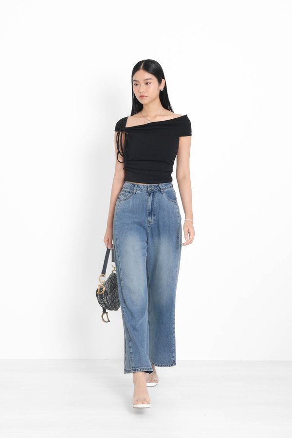 *TPZ* PEAK SIDE PANEL TENCEL JEANS (REGULAR) IN DARK WASH