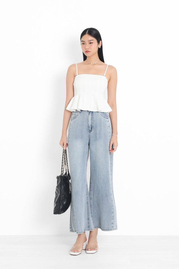 (PREORDER) *TPZ* PEAK SIDE PANEL TENCEL JEANS (PETITE) IN LIGHT WASH