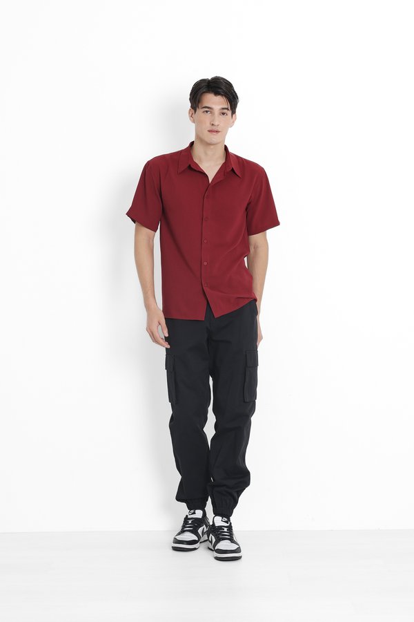 *TPZ* REMY UNISEX SHORT SLEEVES SHIRT 3.0 IN WINE