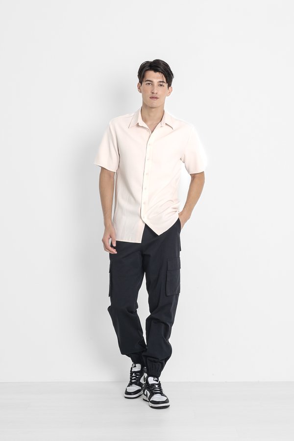 (PREORDER) *TPZ* ZEMY UNISEX SHORT SLEEVES SHIRT IN CHAMPAGNE PEARL