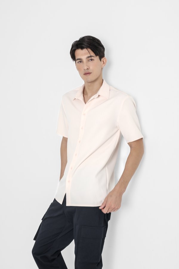 *TPZ* ZEMY UNISEX SHORT SLEEVES SHIRT IN CHAMPAGNE PEARL