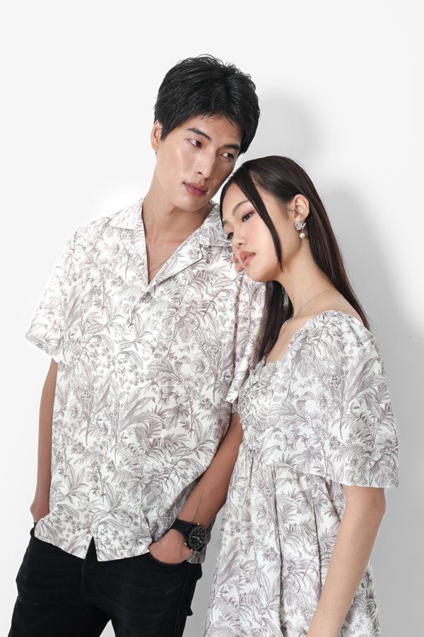 *TPZ* DREMY UNISEX SHIRT IN ROSE OAK TOILE DE BOTANICAL