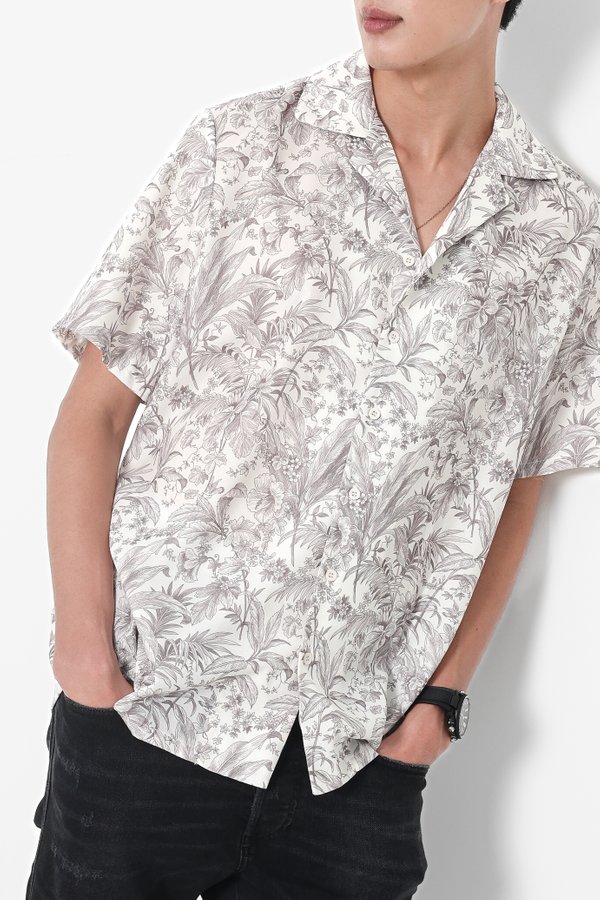 *TPZ* DREMY UNISEX SHIRT IN ROSE OAK TOILE DE BOTANICAL