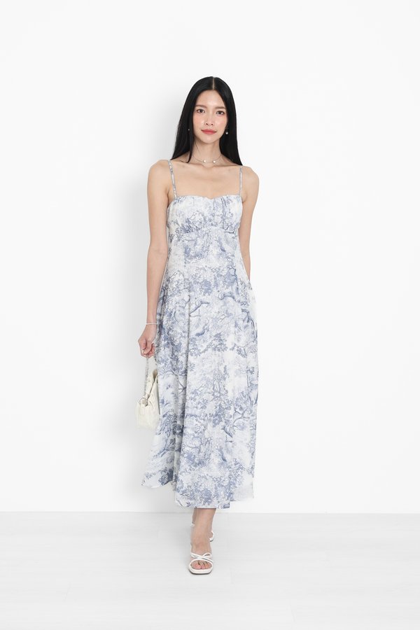 (PREORDER) *TPZ* ALLURE FLOWY MAXI DRESS IN TOILE DE SECRET BABY BLUE