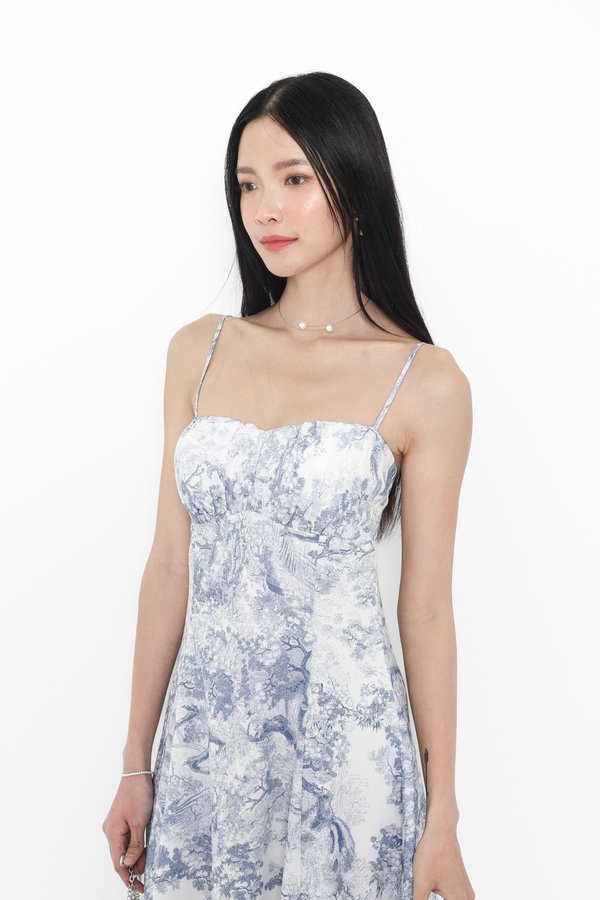 (PREORDER) *TPZ* ALLURE FLOWY MAXI DRESS IN TOILE DE SECRET BABY BLUE