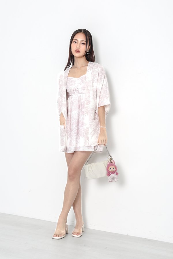 *TPZ* MINI DIARA FLUTTER SLEEVES DRESS IN SOFT PINK TOILE