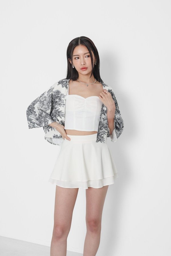 *TPZ* BLAIR DOUBLE TIER SKORTS IN WHITE