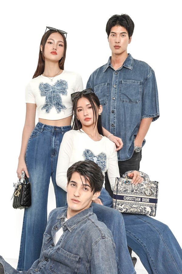 (PREORDER) *TPZ* VEMY UNISEX TENCEL DENIM SHIRT IN DARK WASH