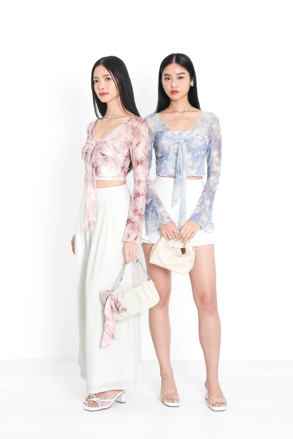 (PREORDER) *TPZ LUXE MESH* VELLY 2 PC MESH LONG SLEEVES SET IN FANTASY BUTTERFLY