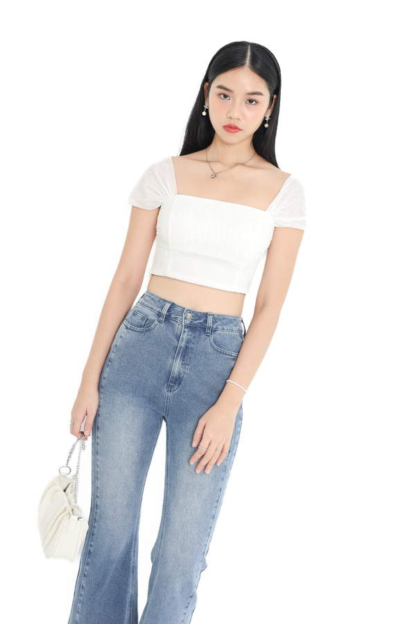 (PREORDER) *TPZ* VERTEX BELL BOTTOM JEANS (PETITE) IN MID WASH