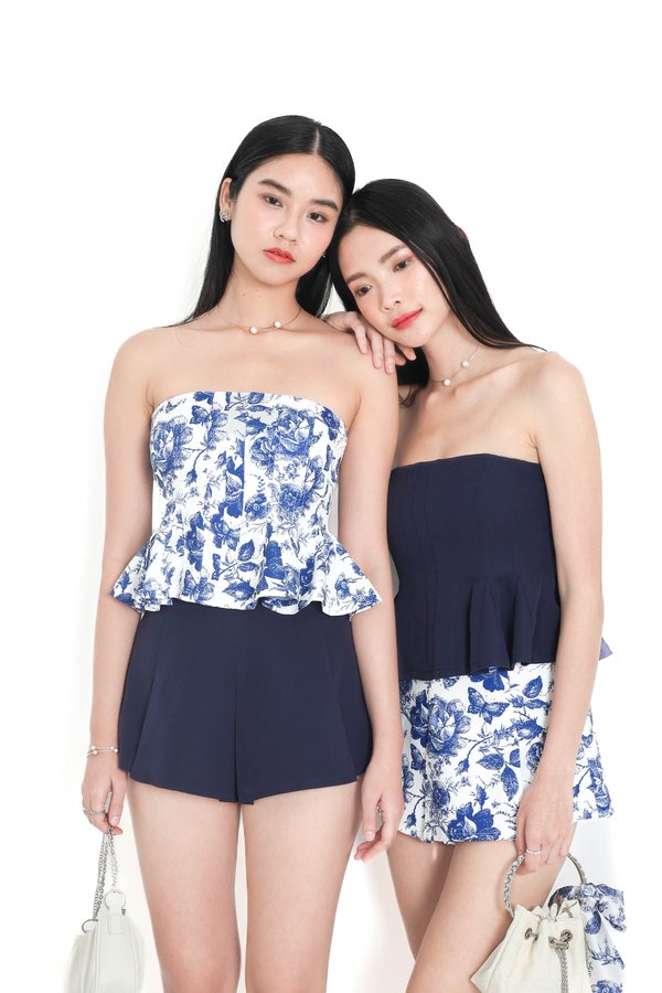 (PREORDER) *TPZ* HUNDRED PETALS SLEEVELESS TOP IN TOILE DE FATE BLUE