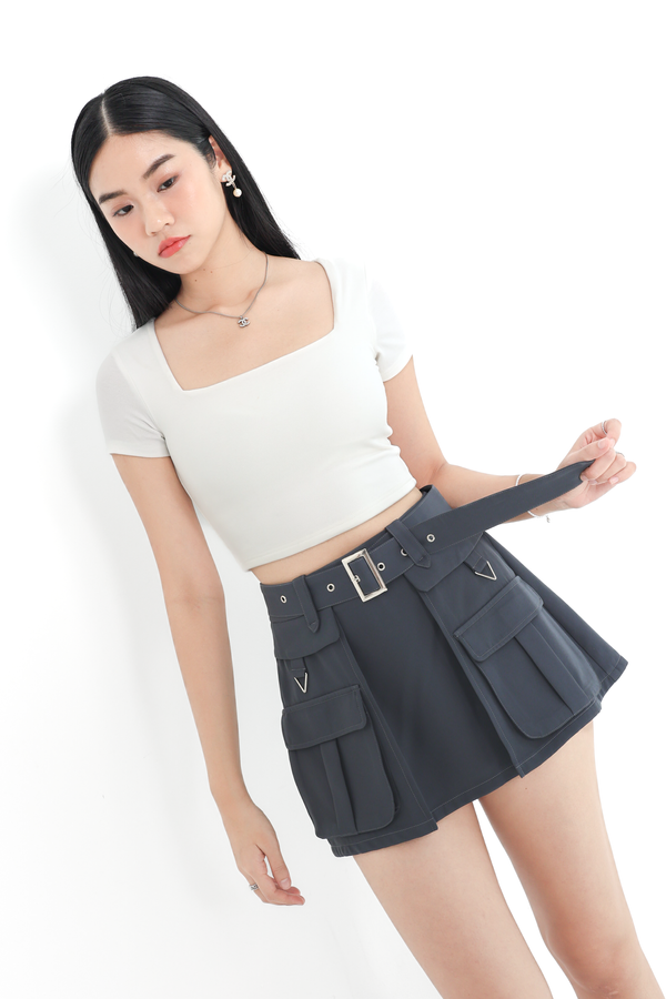 *TPZ* PERFECT HONOKA SQUARE NECK TOP IN WHITE