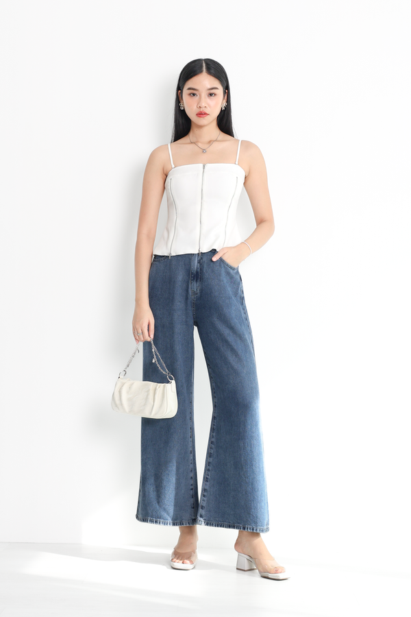 *TPZ* CLASSIC BASIC TENCEL JEANS (PETITE) IN DARK WASH