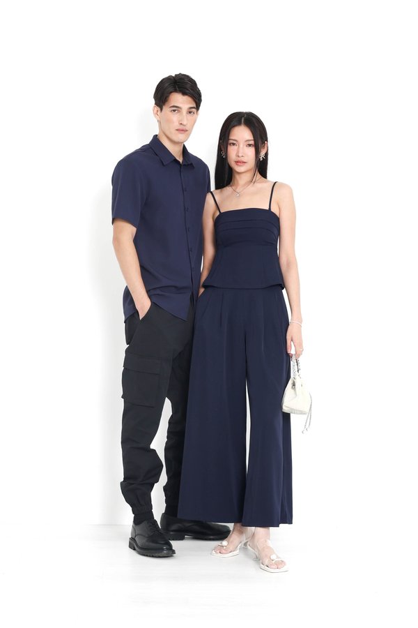 *TPZ* ACE HIGH WAISTED FLOWY PANTS (REGULAR) IN MIDNIGHT NAVY