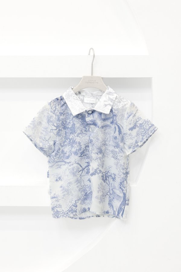 *MINI TOPAZETTE* LITTLE DREMY SHIRT IN TOILE DE SECRET BABY BLUE