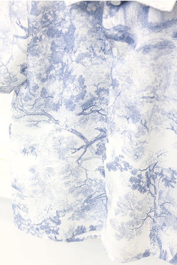 *MINI TOPAZETTE* LITTLE DREMY SHIRT IN TOILE DE SECRET BABY BLUE