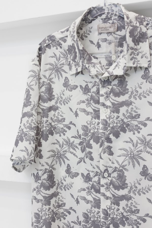 *TPZ* DREMY UNISEX SHORT SLEEVES SHIRT IN TOILE DE LUCK IN BAN LUCK