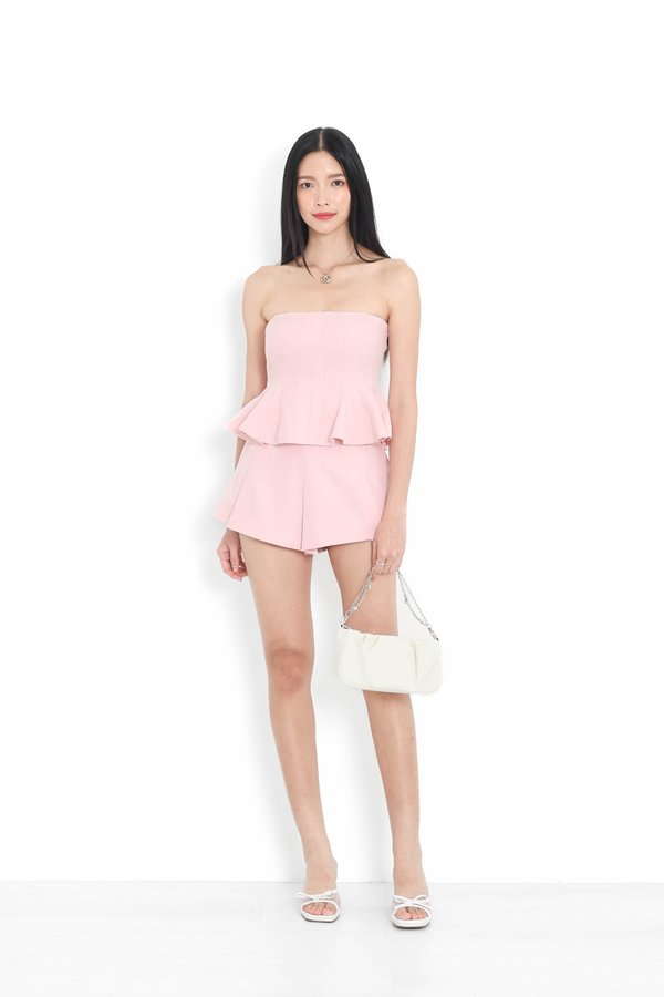 (PREORDER) *TPZ* FORTUNA HIGH WAISTED SHORTS (REGULAR) IN ICE PINK