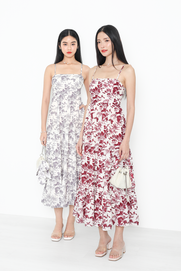 *TPZ* JEWEL MAXI DRESS IN TOILE DE LUCK IN BAN LUCK