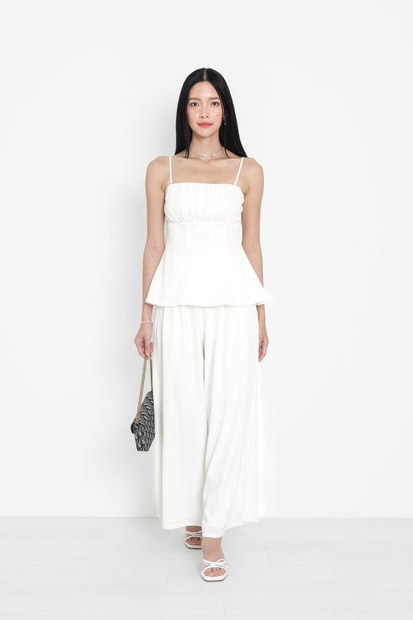 *TPZ* MACE SLEEVELESS LONGLINE TOP IN WHITE