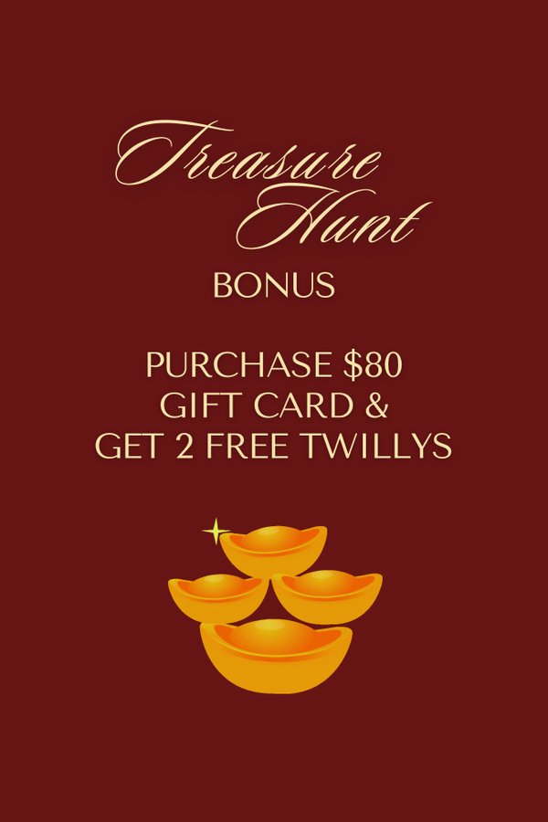 *TREASURE HUNT* $80 GIFT CARD WITH 2x TWILLY