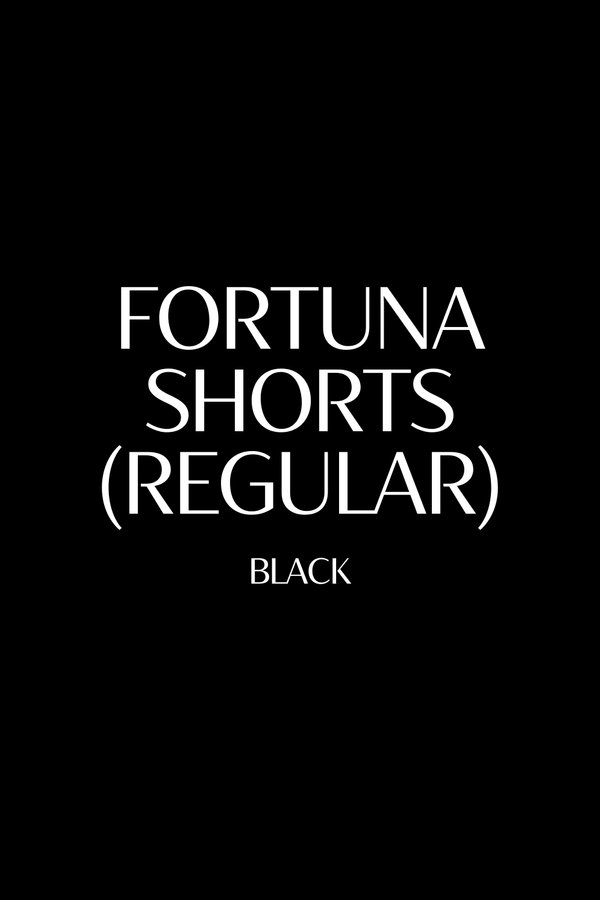 *TPZ* FORTUNA HIGH WAISTED SHORTS (REGULAR) IN BLACK