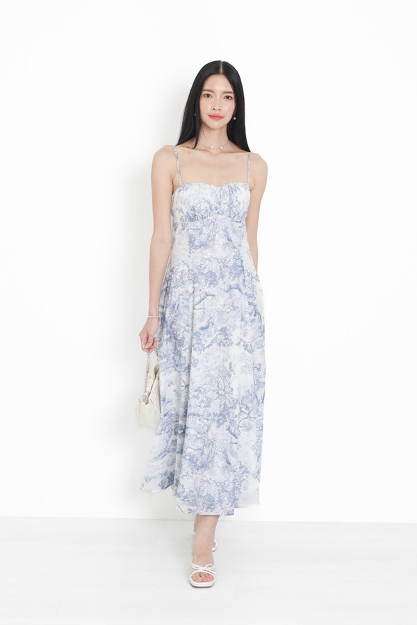 *TPZ* ALLURE FLOWY MAXI DRESS IN TOILE DE SECRET BABY BLUE