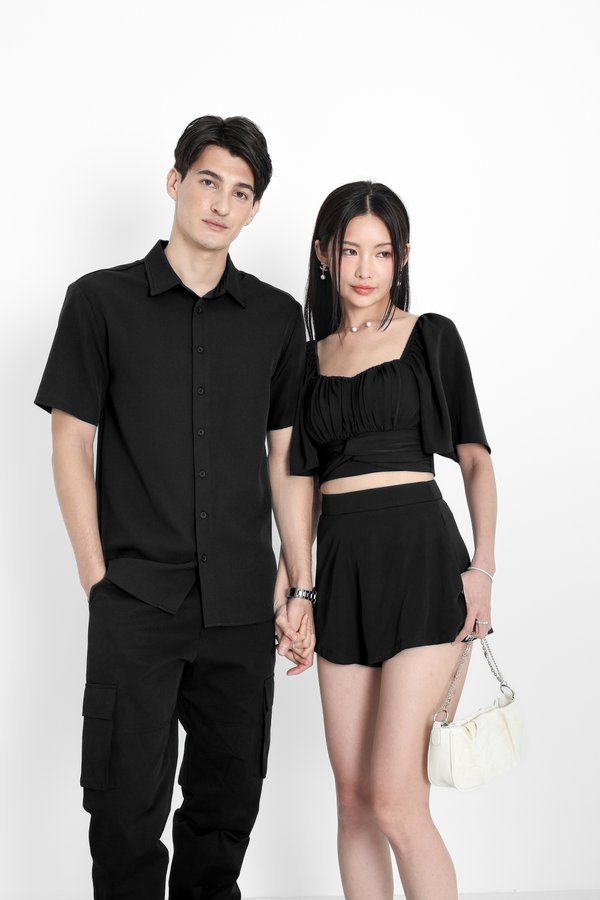 (PREORDER) *TPZ* TIA HIGH WAISTED SHORTS IN BLACK