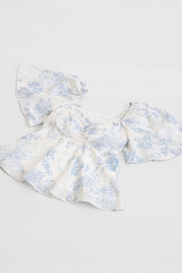 (PREORDER) *TPZ* DYNASTY BABYDOLL PADDED TOP 2.0 IN TOILE DE CHANCE BABY BLUE