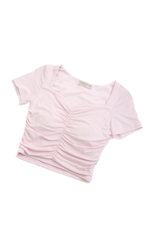 (PREORDER) *TPZ* PERFECT RUCHED SWEETHEART BASIC TOP 2.0 IN ICE PINK