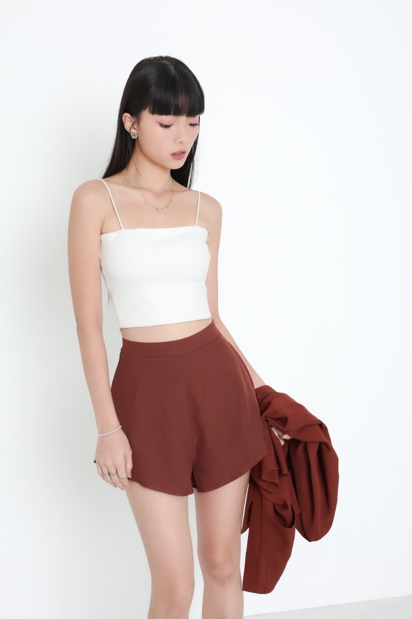 *TPZ* GOLDEN DAYS SLANT HEM SHORTS 5.0 IN ROSEWOOD (191)