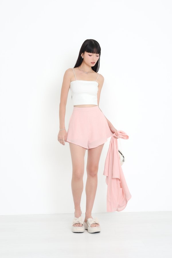 *TPZ* GOLDEN DAYS SLANT HEM SHORTS 5.0 IN ICE PINK (15)