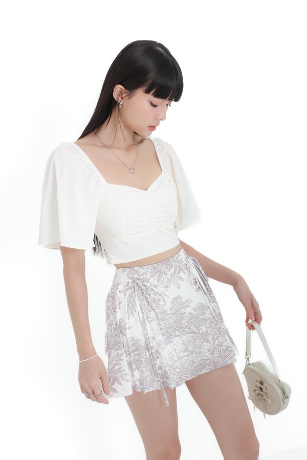 *TPZ* JENNIE RIBBON PLEATED SKORTS 2.0 IN ROSE OAK TOILE