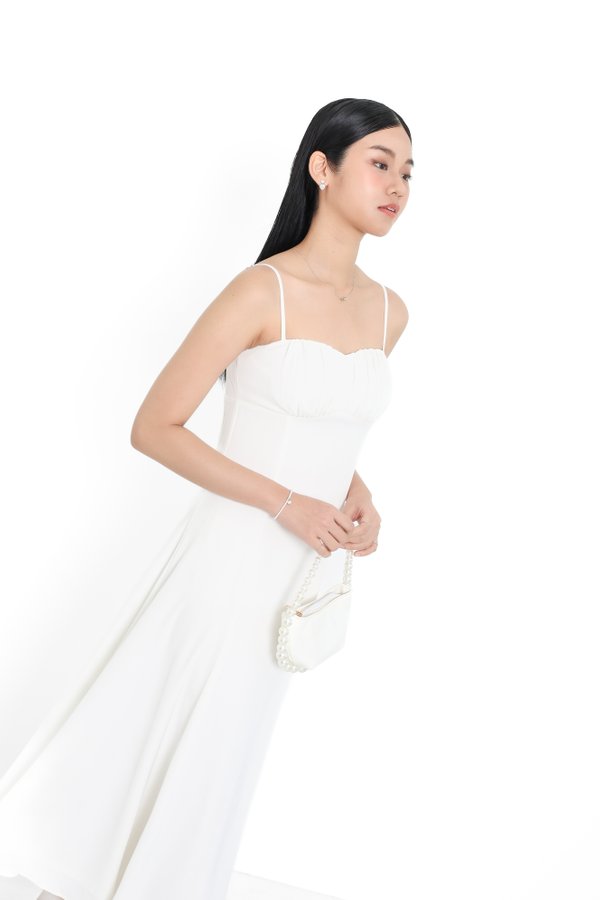 (PREORDER) *TPZ* ALLURE FLOWY MAXI DRESS IN WHITE
