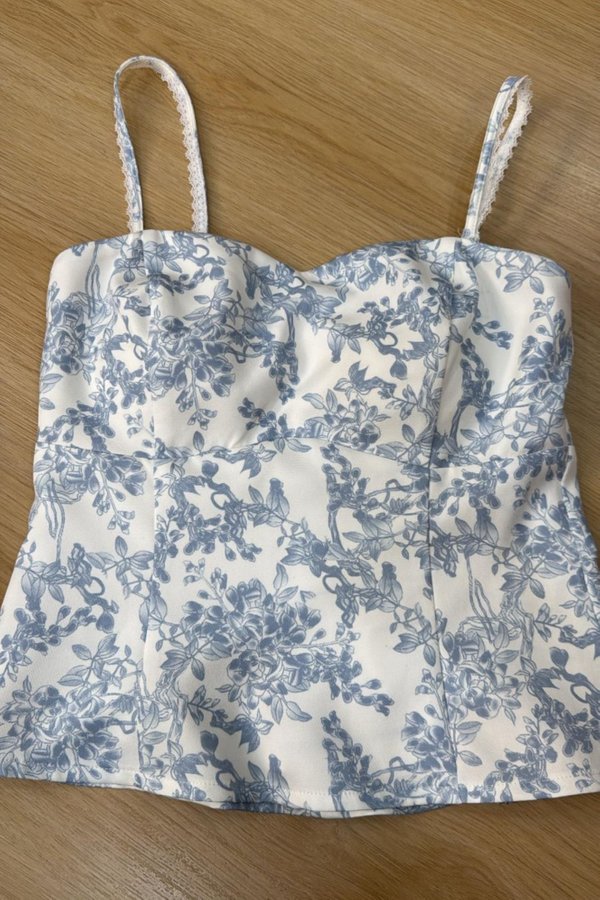 (PO ETA: END JULY) *TPZ* HERA LACE STRAPS TOP IN TOILE DE BEAUTY BABY BLUE