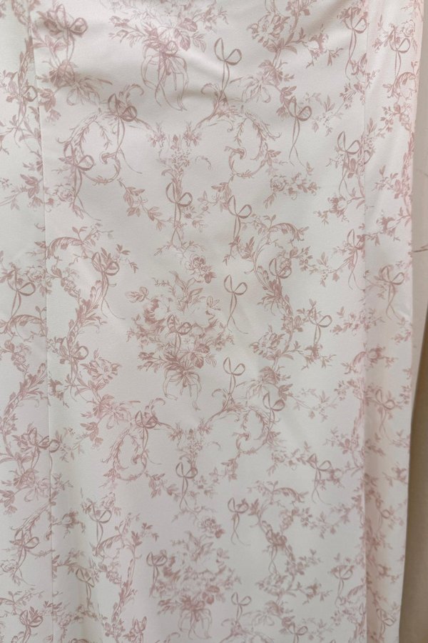 (PREORDER) *TPZ* ZELDA FLUTTER SLEEVES FLOWY PLEATS TOP IN TOILE DE RIBBON SOFT PINK