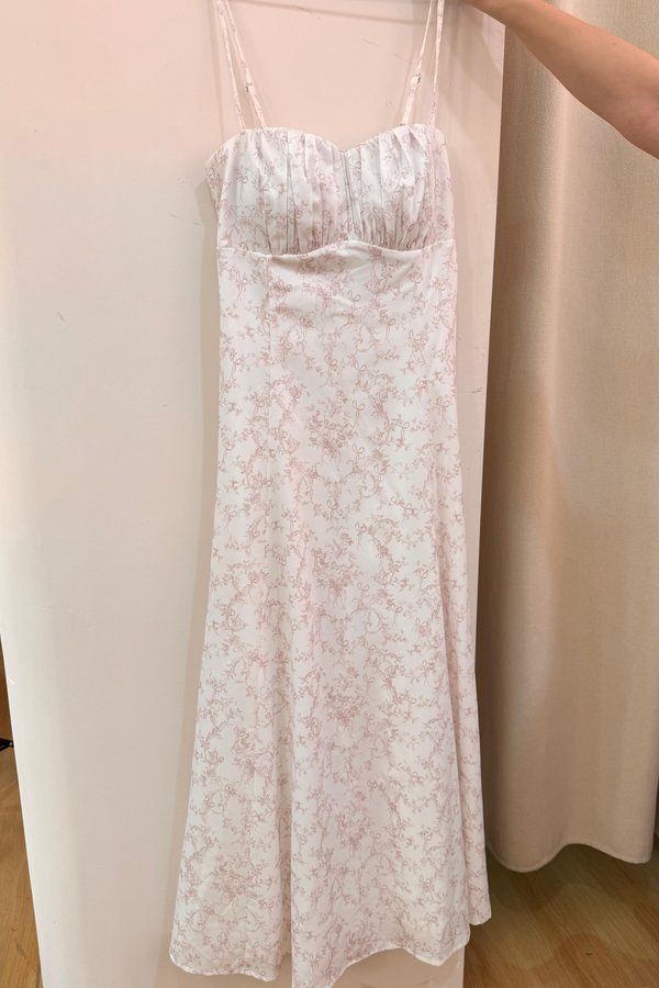 (PREORDER) *TPZ* ALLURE FLOWY MAXI DRESS IN TOILE DE RIBBON BABY PINK