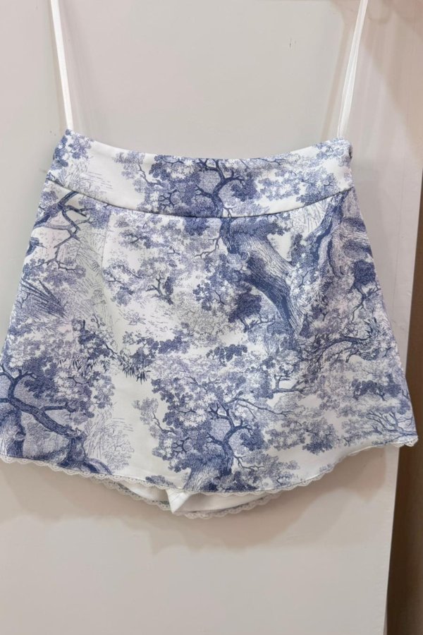 (PREORDER) *TPZ* BAMBI LACE TRIM SKORTS IN TOILE DE SECRET BABY BLUE