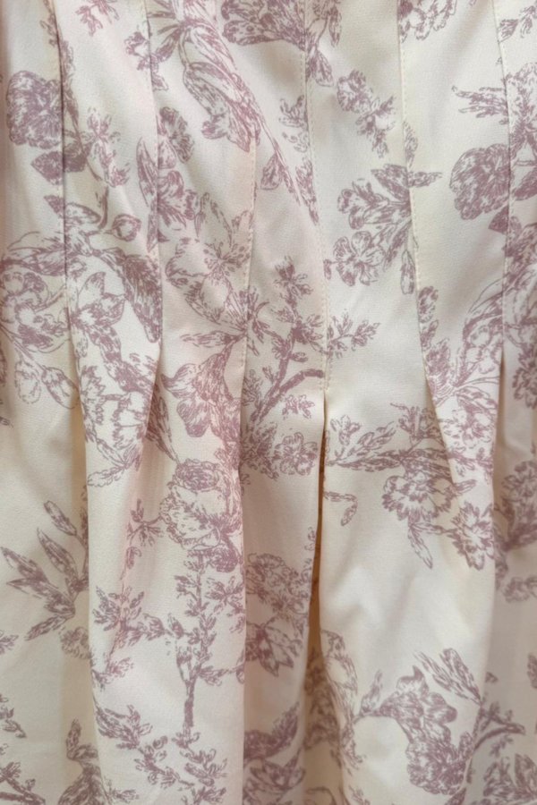 (PREORDER) *TPZ* BUBBLE FLUTTER SLEEVES DRESS ROMPER WITH DETACHABLE SHORTS IN TOILE DE HAPPINESS LILAC