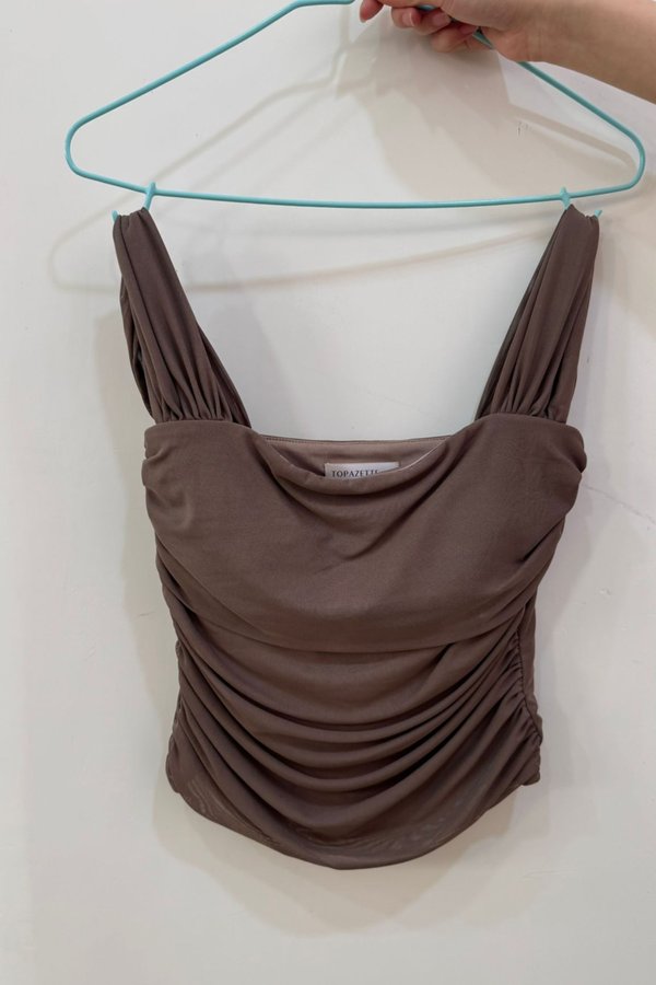 (PREORDER) *TPZ LUXE MESH* CAS MULTI WAY MESH TOP 2.0 IN COFFEE