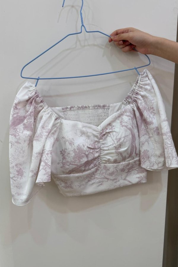 (PREORDER) *TPZ* DYNASTY FLUTTER SLEEVES TOP 4.0 IN TOILE DE SECRET SOFT PINK