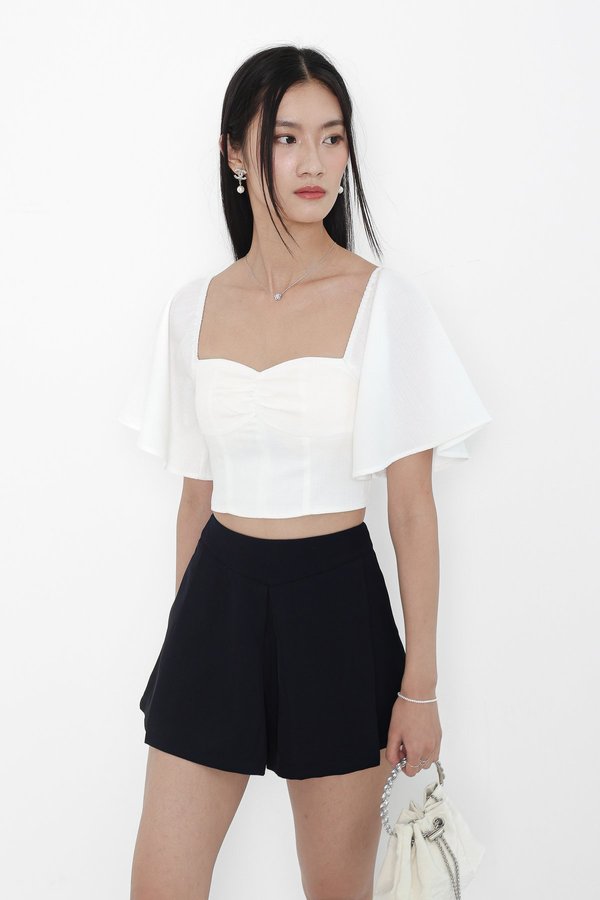 *TPZ* HEYLA HIGH WAISTED CONTOURED SHORTS IN BLACK