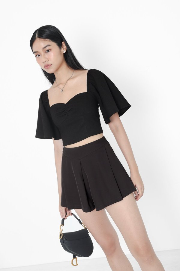 *TPZ* HEYLA HIGH WAISTED CONTOURED SHORTS IN FRIGGIN' BROWN
