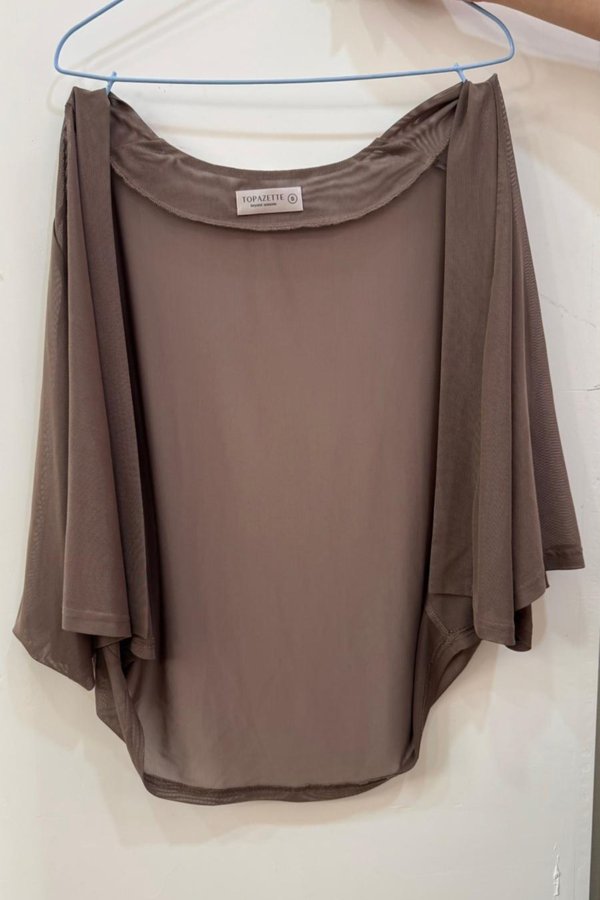 (PREORDER) *TPZ LUXE MESH* ALL DAY MESH KIMONO IN LIGHT BROWN