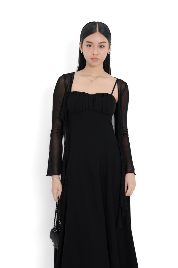 (PREORDER) *TPZ LUXE MESH* FAIRY CARDIGAN IN BLACK