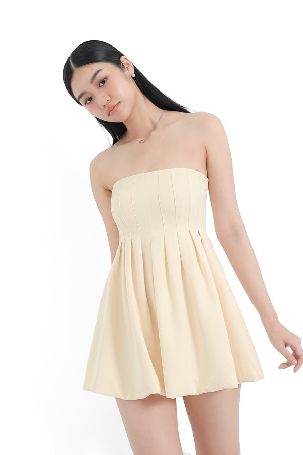 (PREORDER) *TPZ* BUBBLE DRESS ROMPER 3.0 WITH DETACHABLE SHORTS IN EGGSHELL