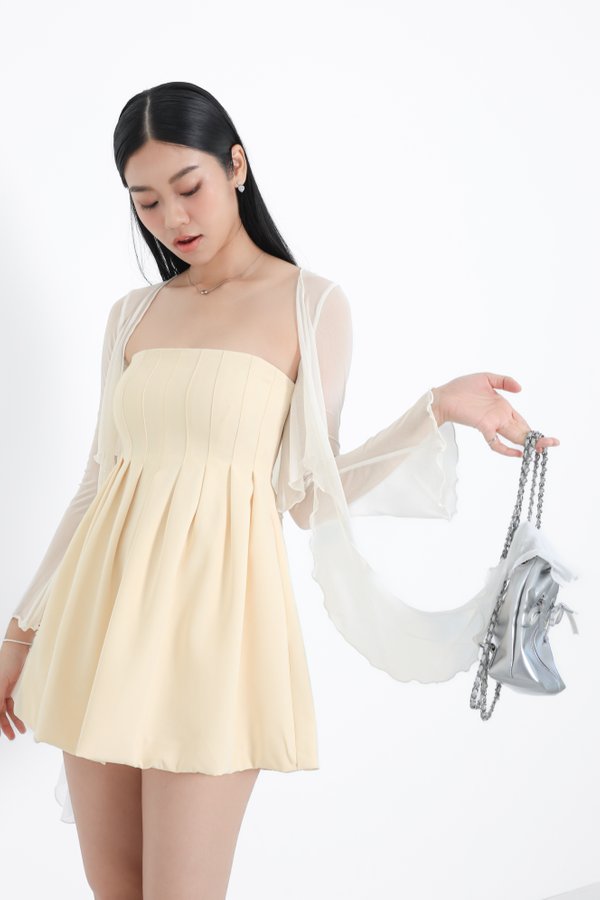 (PREORDER) *TPZ LUXE MESH* FAIRY CARDIGAN IN WHITE